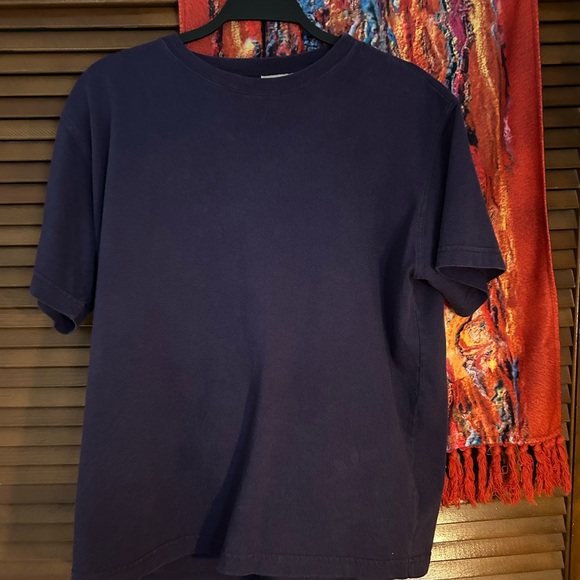 St. John's Bay Deep Blue box Short Sleeve Tee - Picture 1 of 5